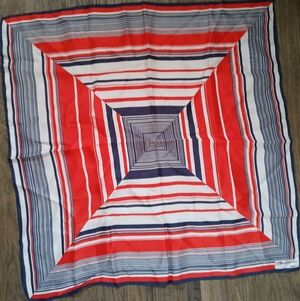 Vintage Guy Renee Paris Geometric Print Mod Scarf.